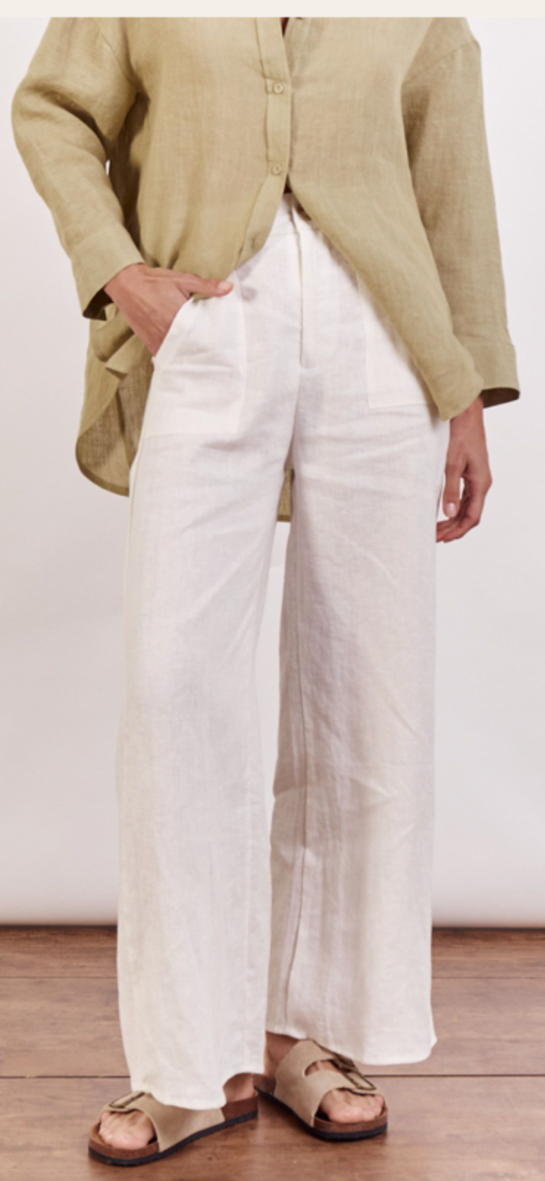 Jude linen pants white