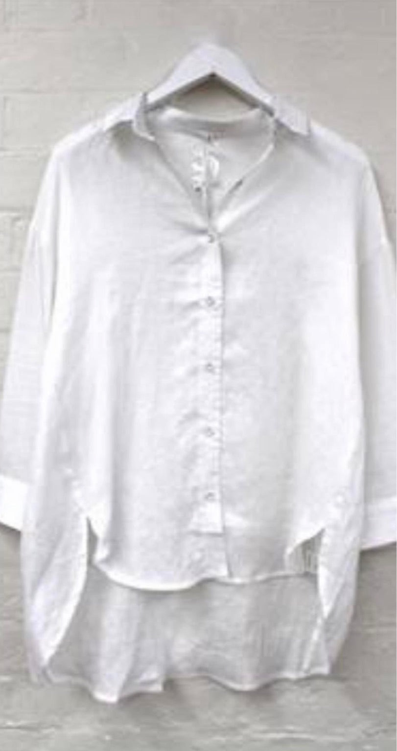 Boyfriend linen shirt white